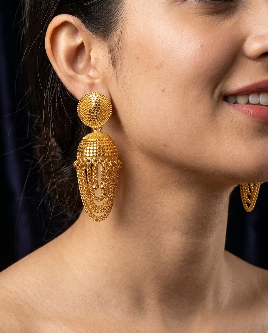 Gold plated jhumki