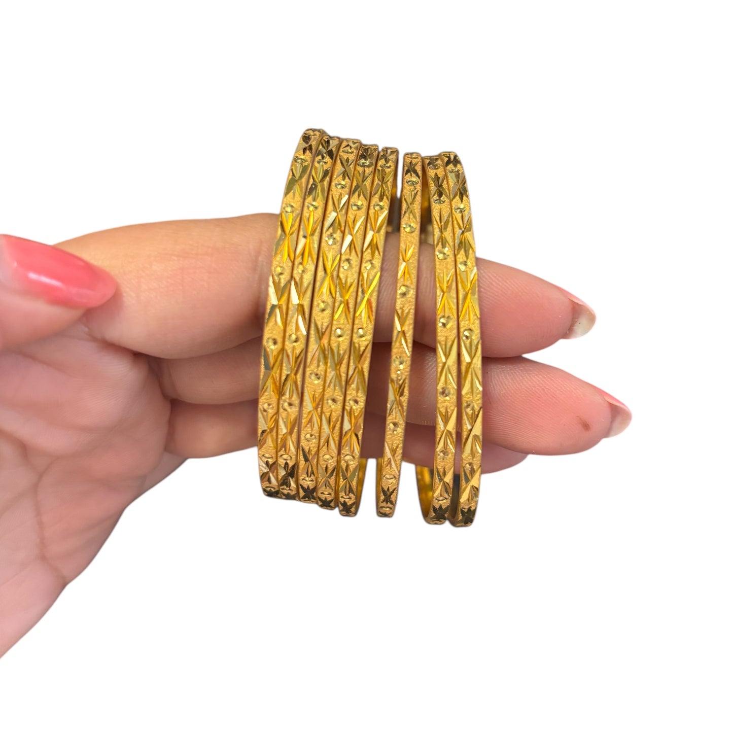 Gold plated bangles