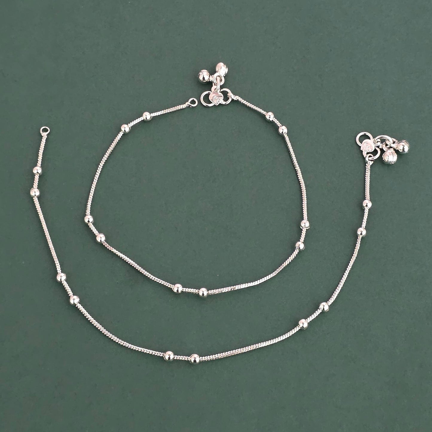 Silver plated anklets