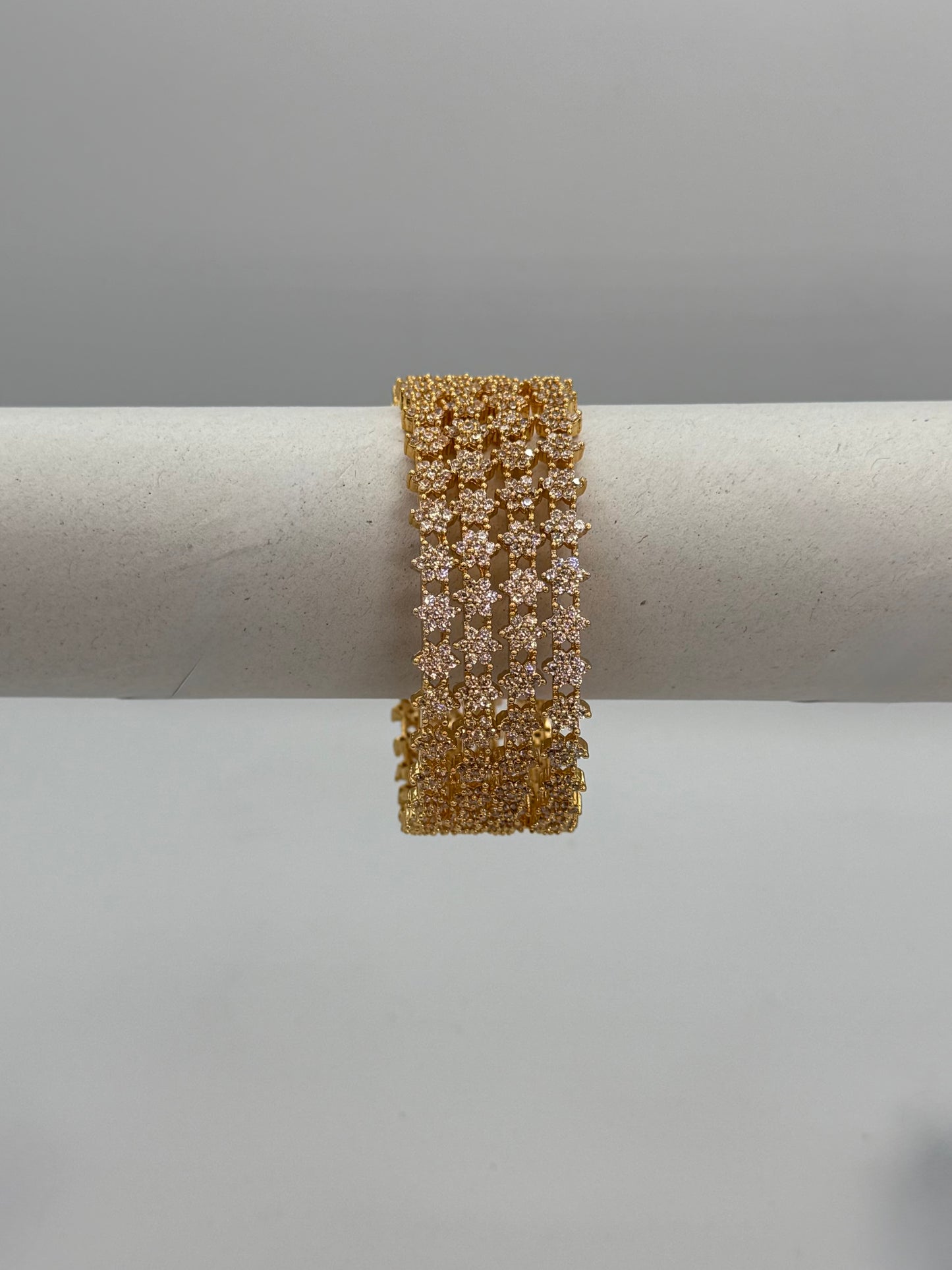 Gold plated American Diamond bangles