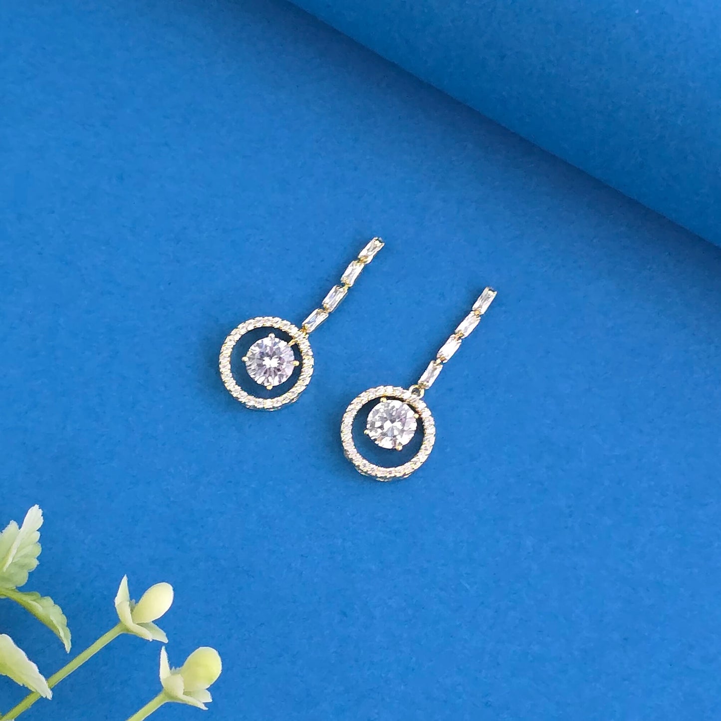 Gold plated American Diamond earrings