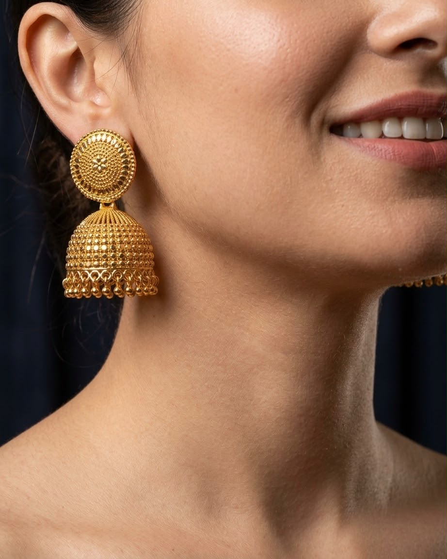 Gold plated jhumki