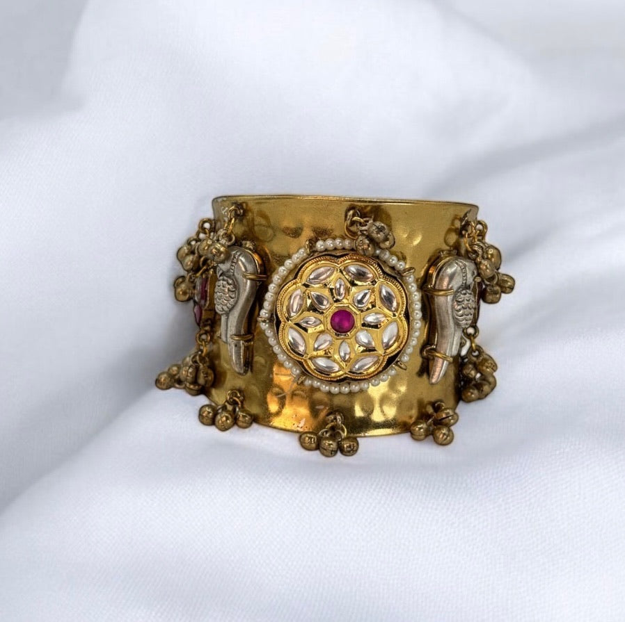 Designer broad adjustable bracelet