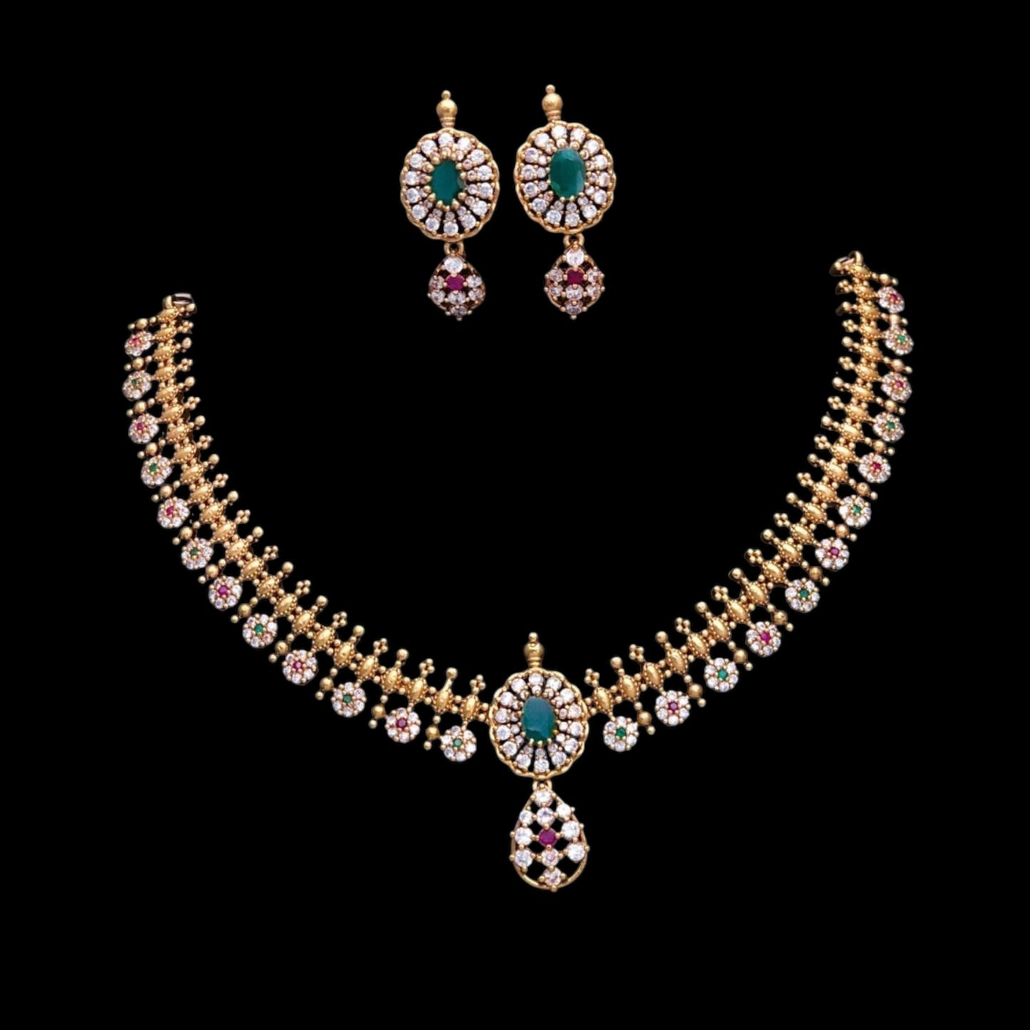 Gold plated AD necklace set