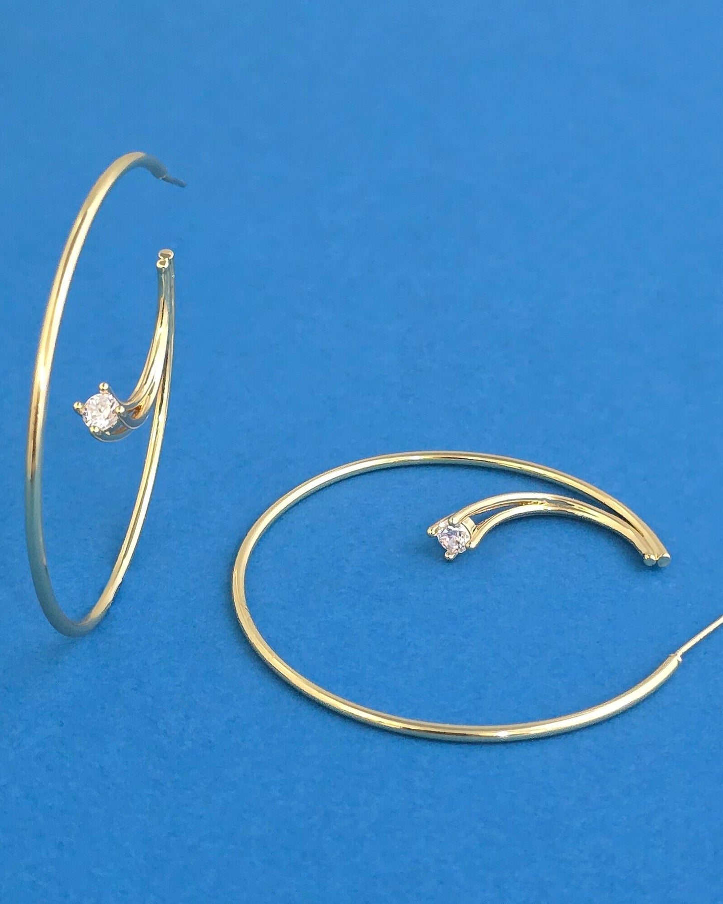 Gold plated hoops/bali