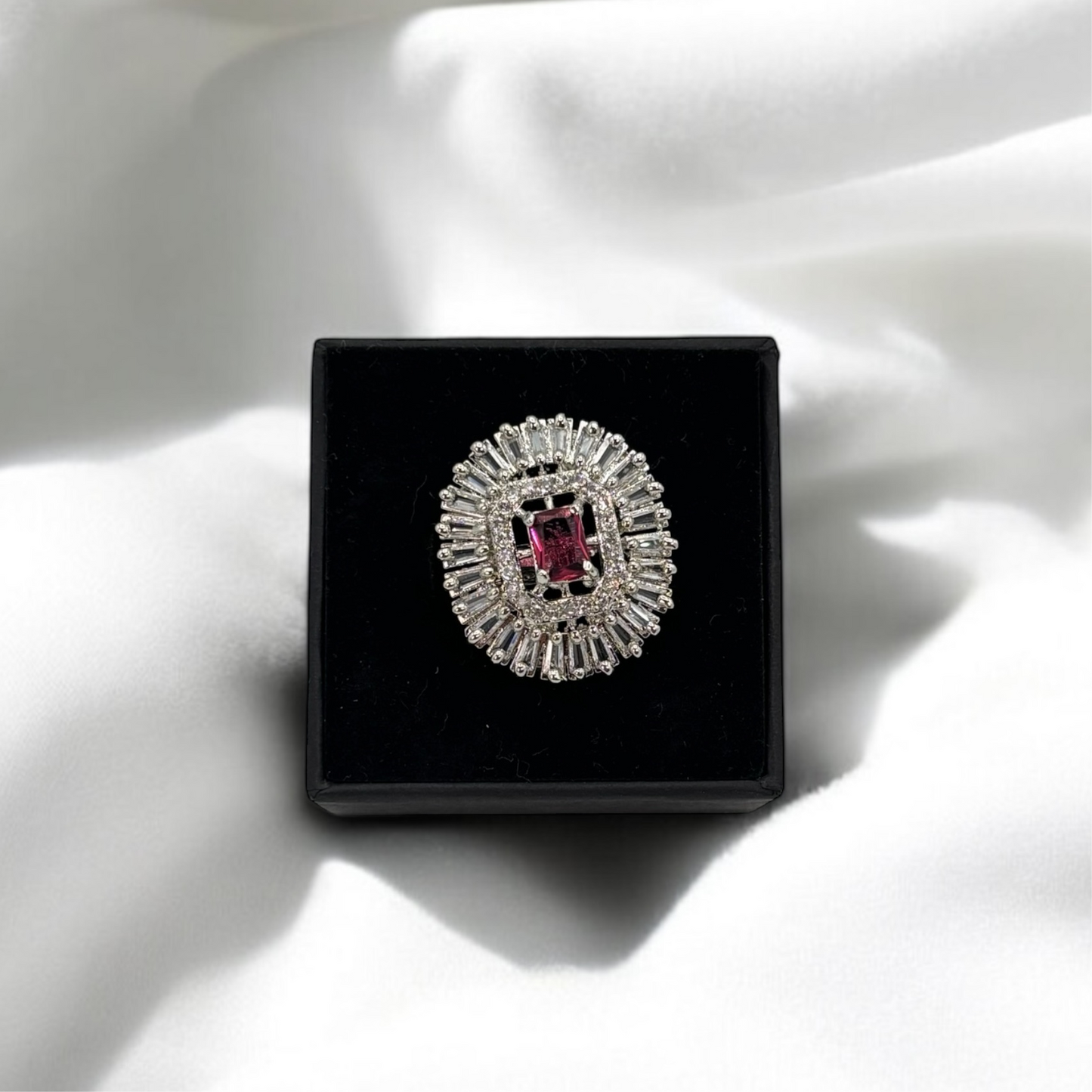 Silver American Diamond ring