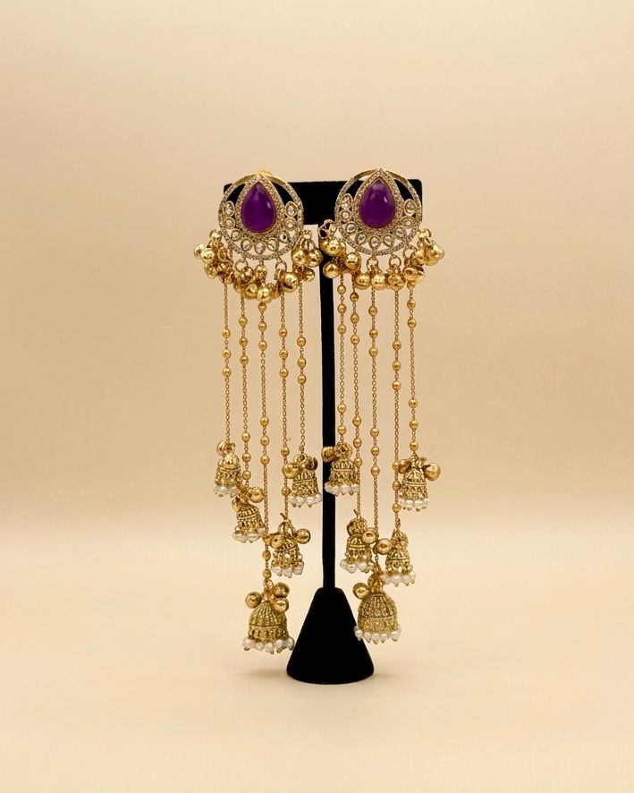 Gold plated Kashmiri earrings