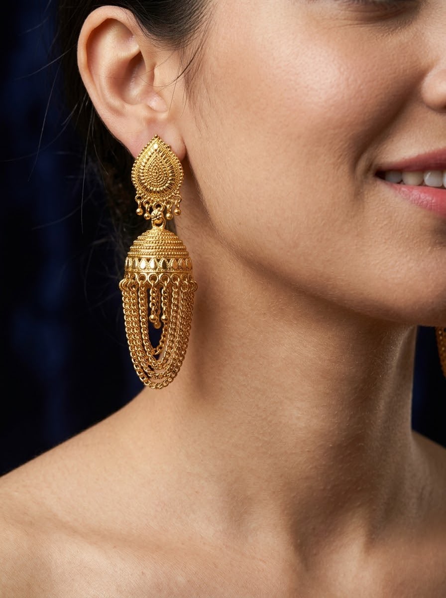 Gold plated jhumki