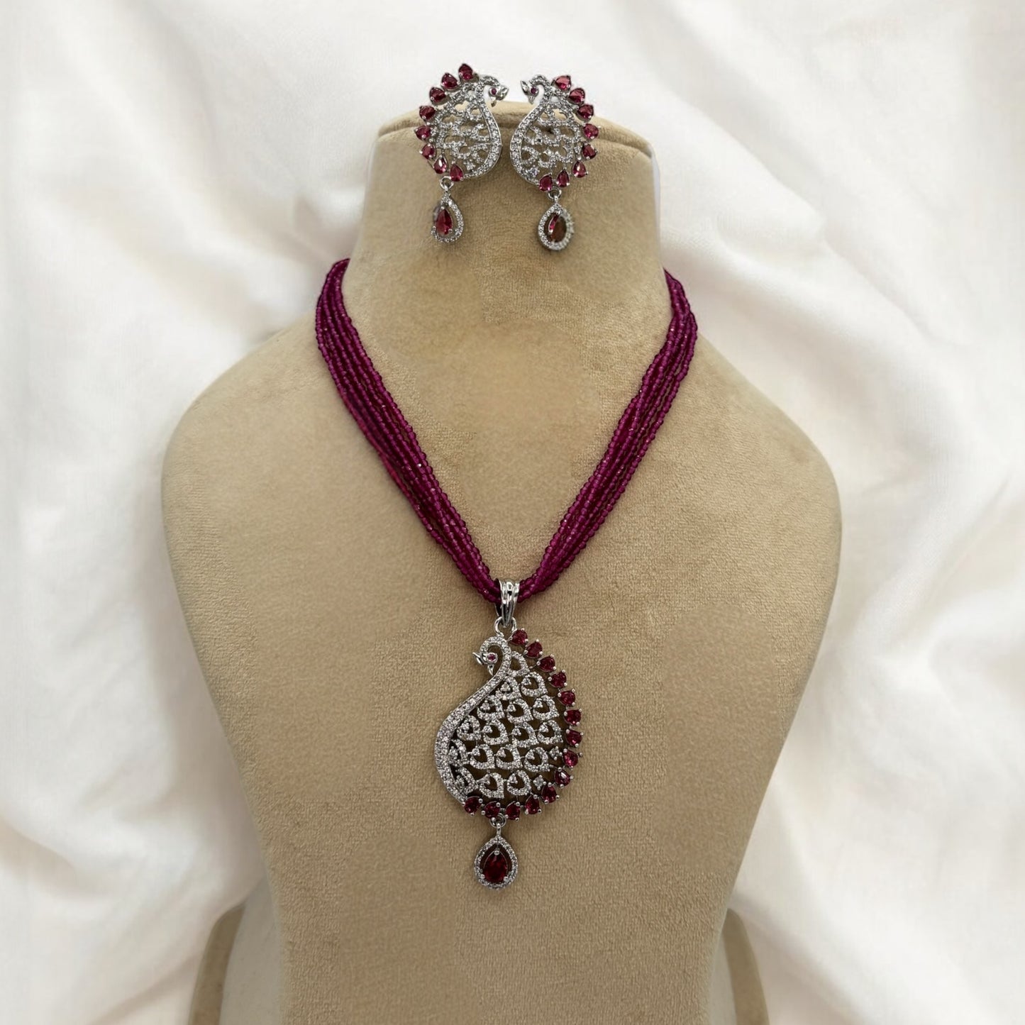 American Diamond pendant set