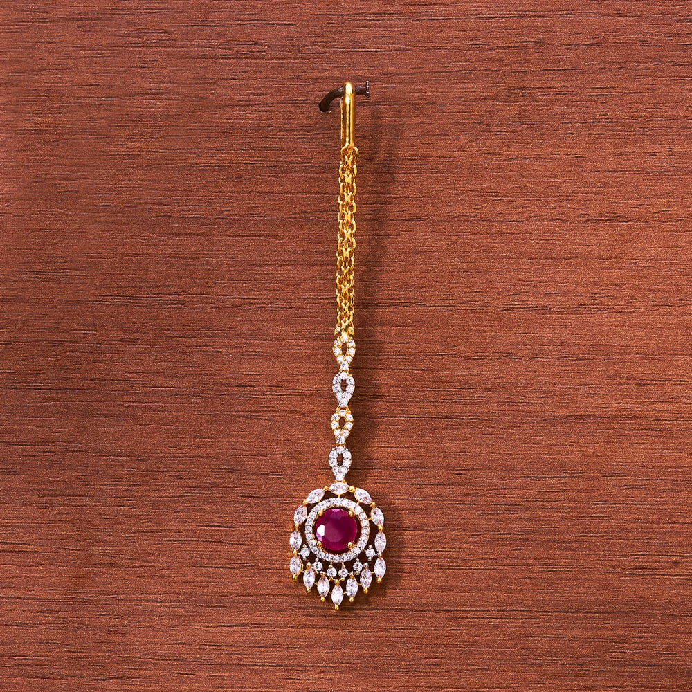 2tone plated American Diamond matha tikka