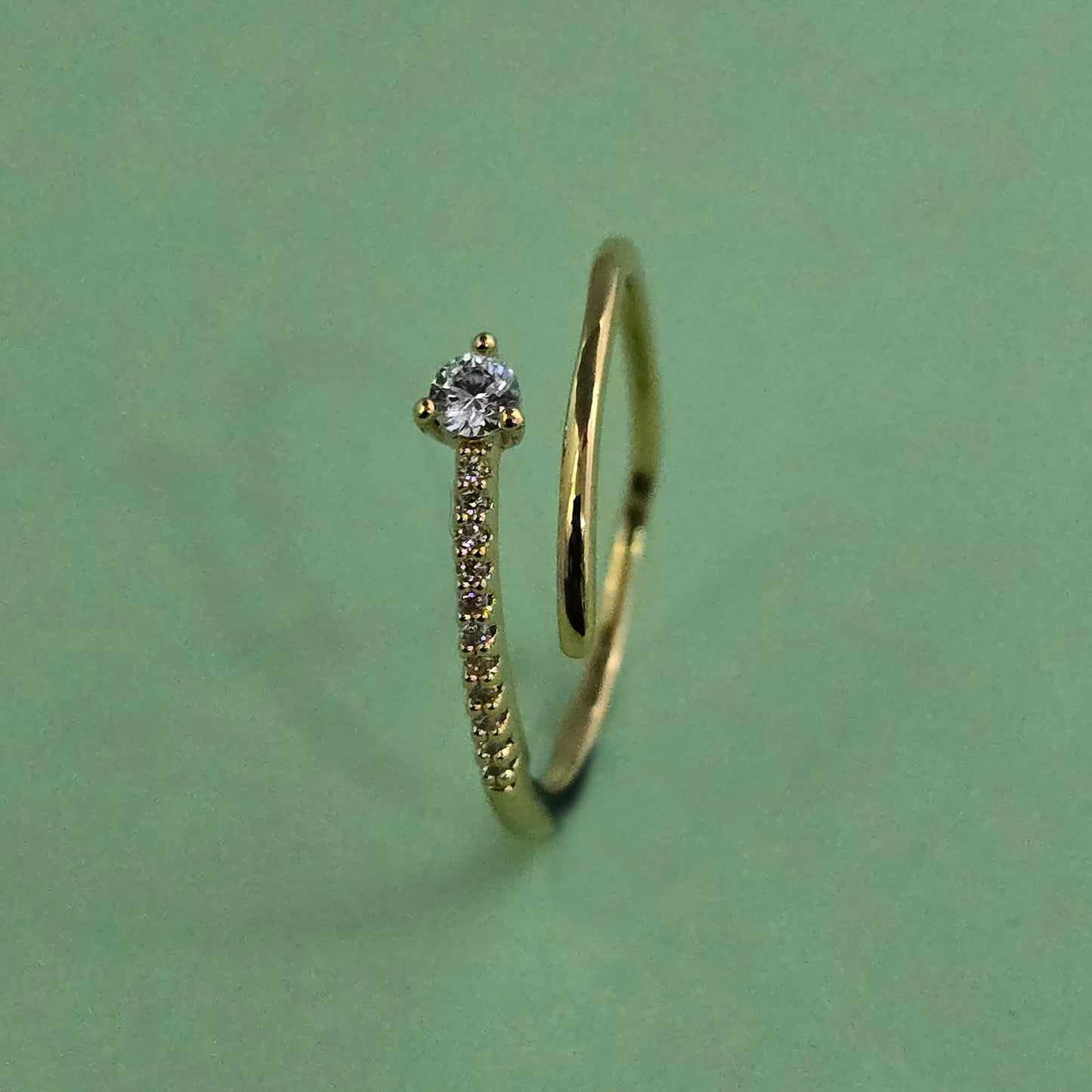 Gold plated American Diamond ring