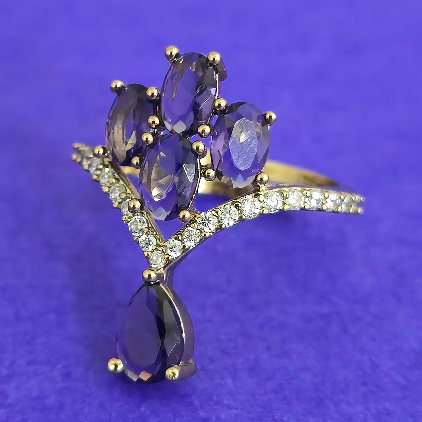Gold plated American Diamond rings