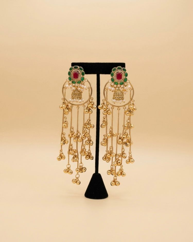 Gold plated Kashmiri earrings