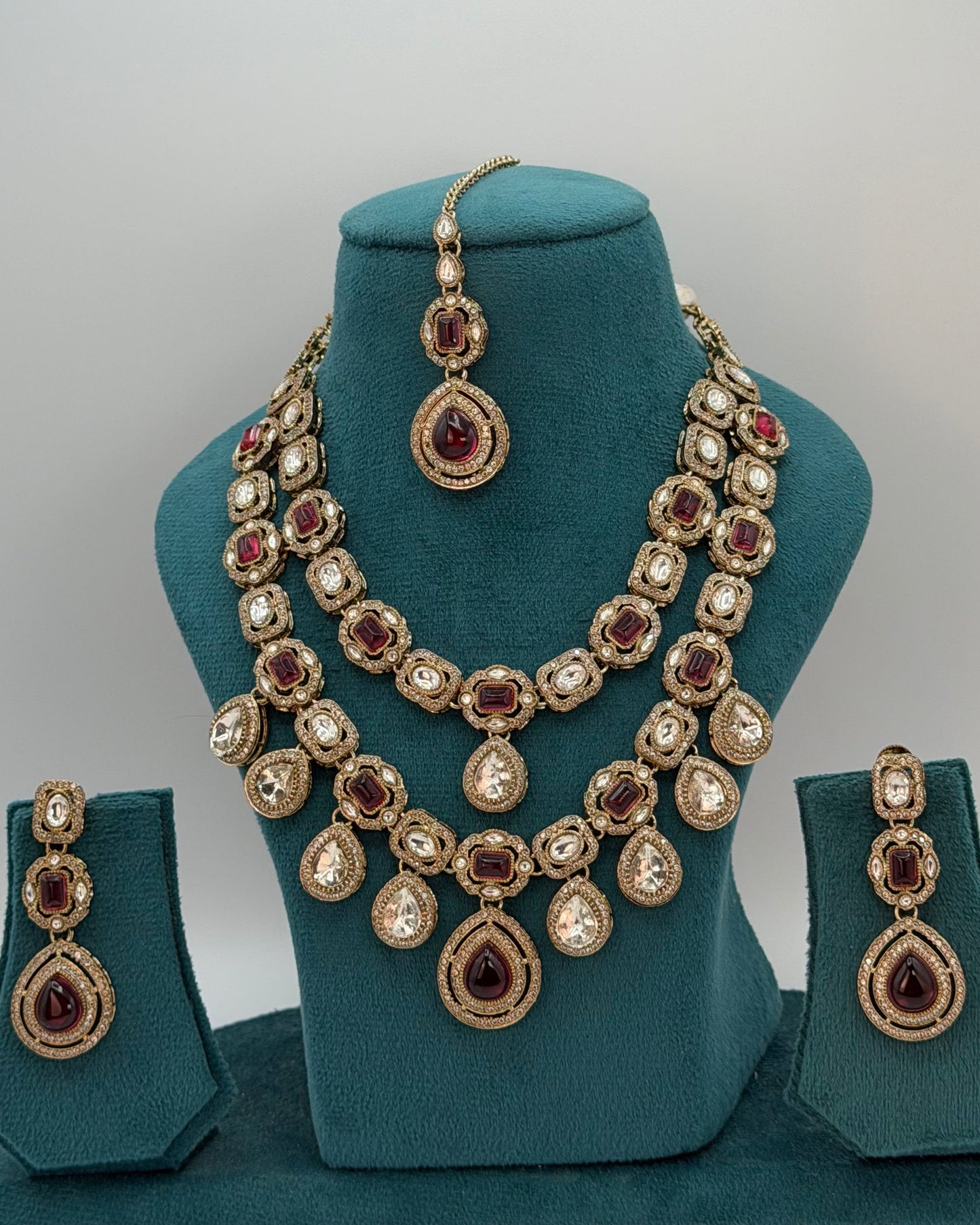 Heritage collection 2layer kundan necklace set