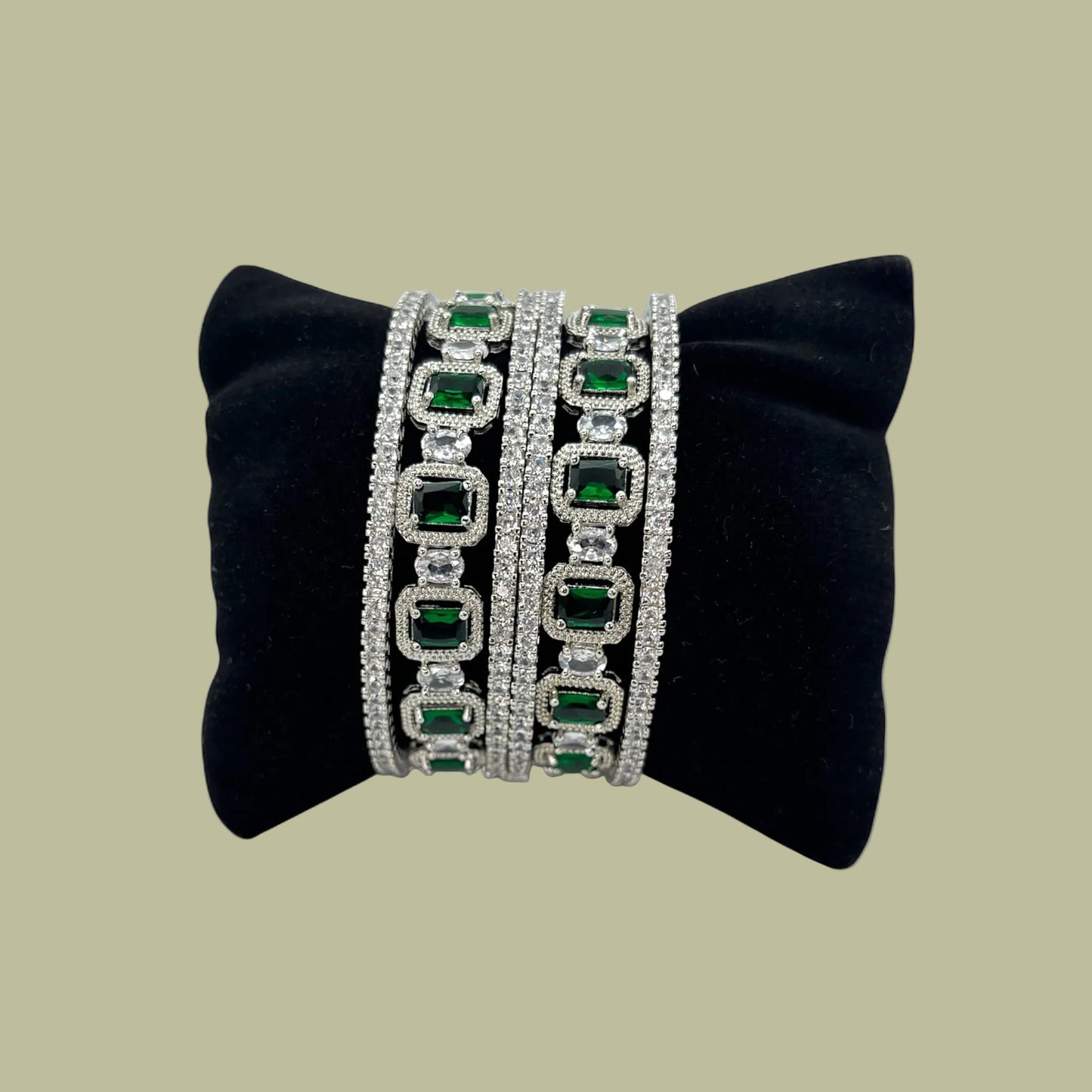 AD green bangles set