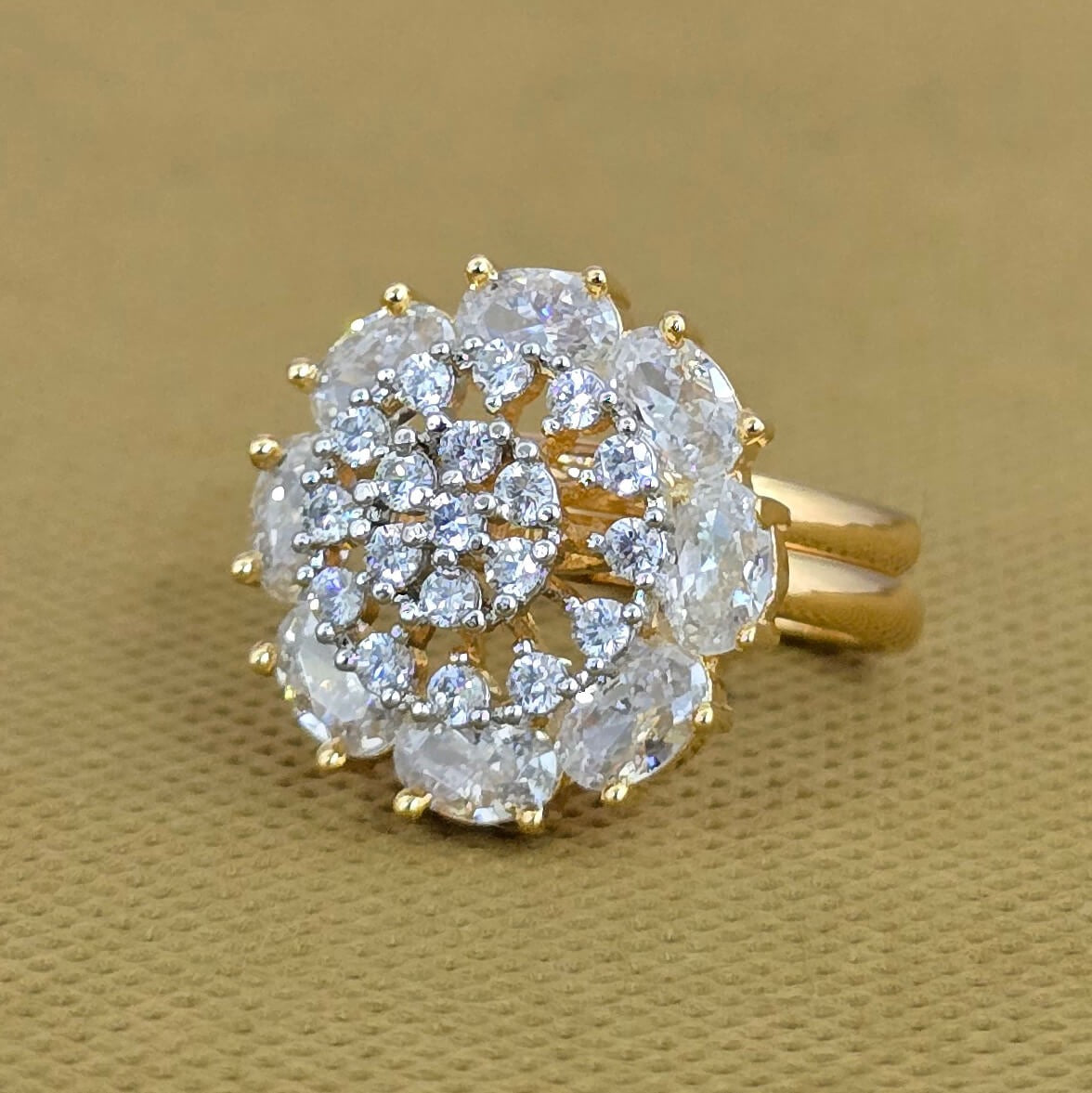 Gold plated American Diamond rings