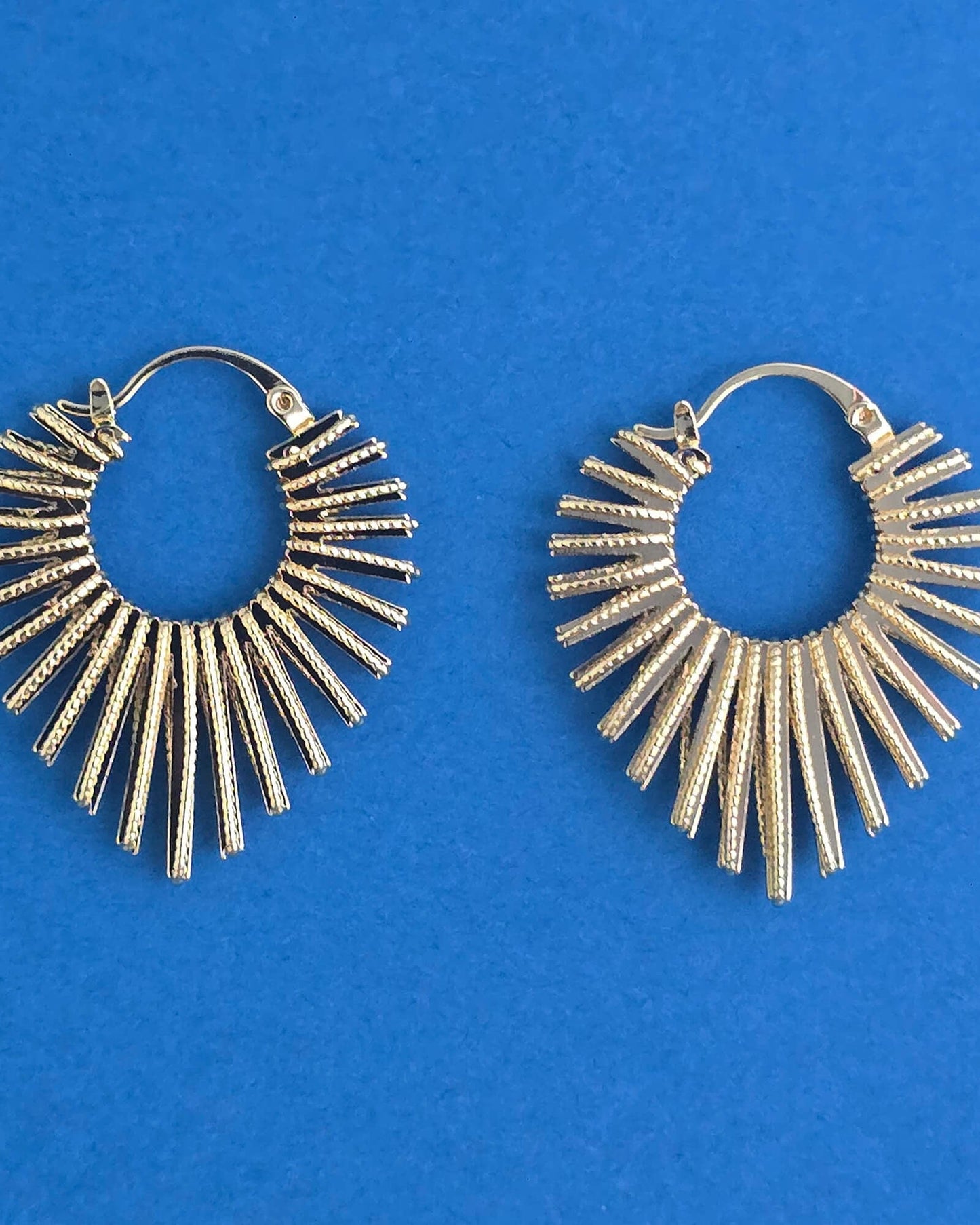 Gold plated western earrings