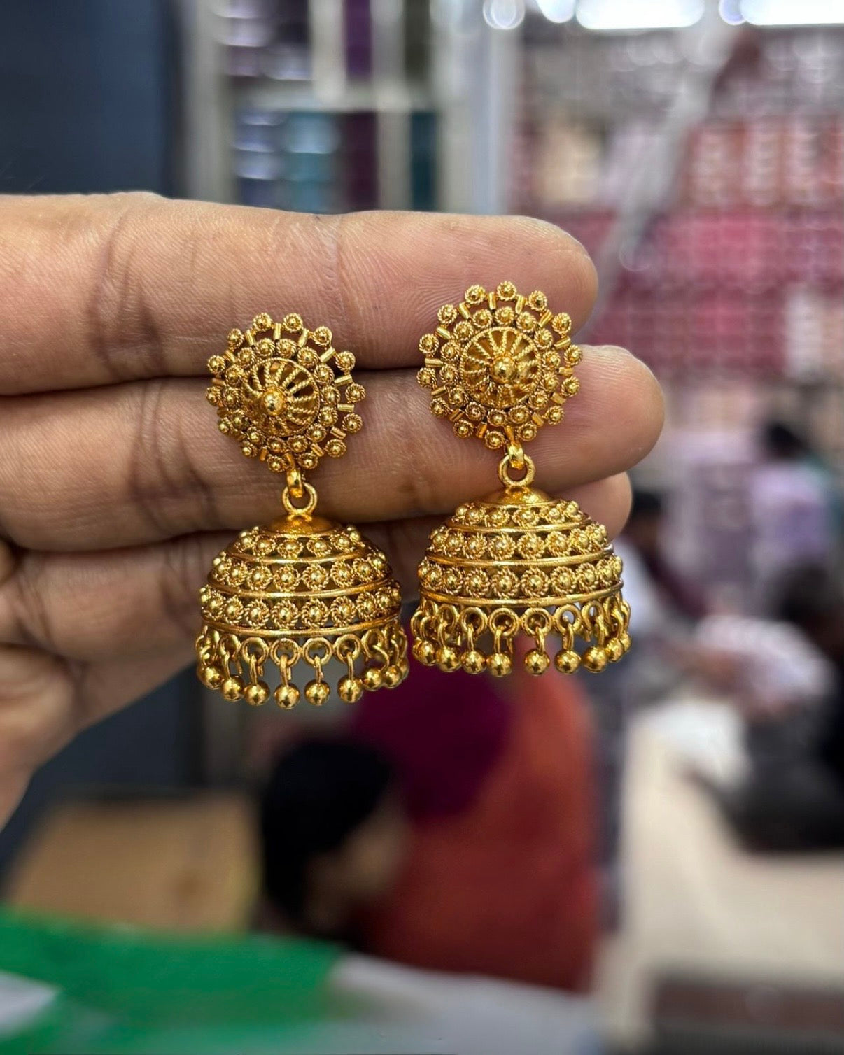 Gold plated jhumki