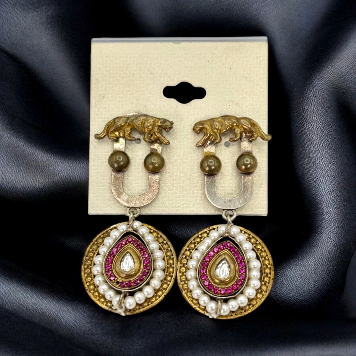 German silver 2tone earrings