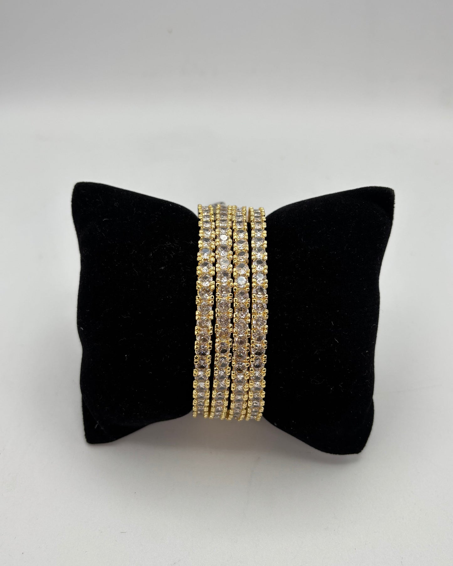 Gold plated American Diamond bangles