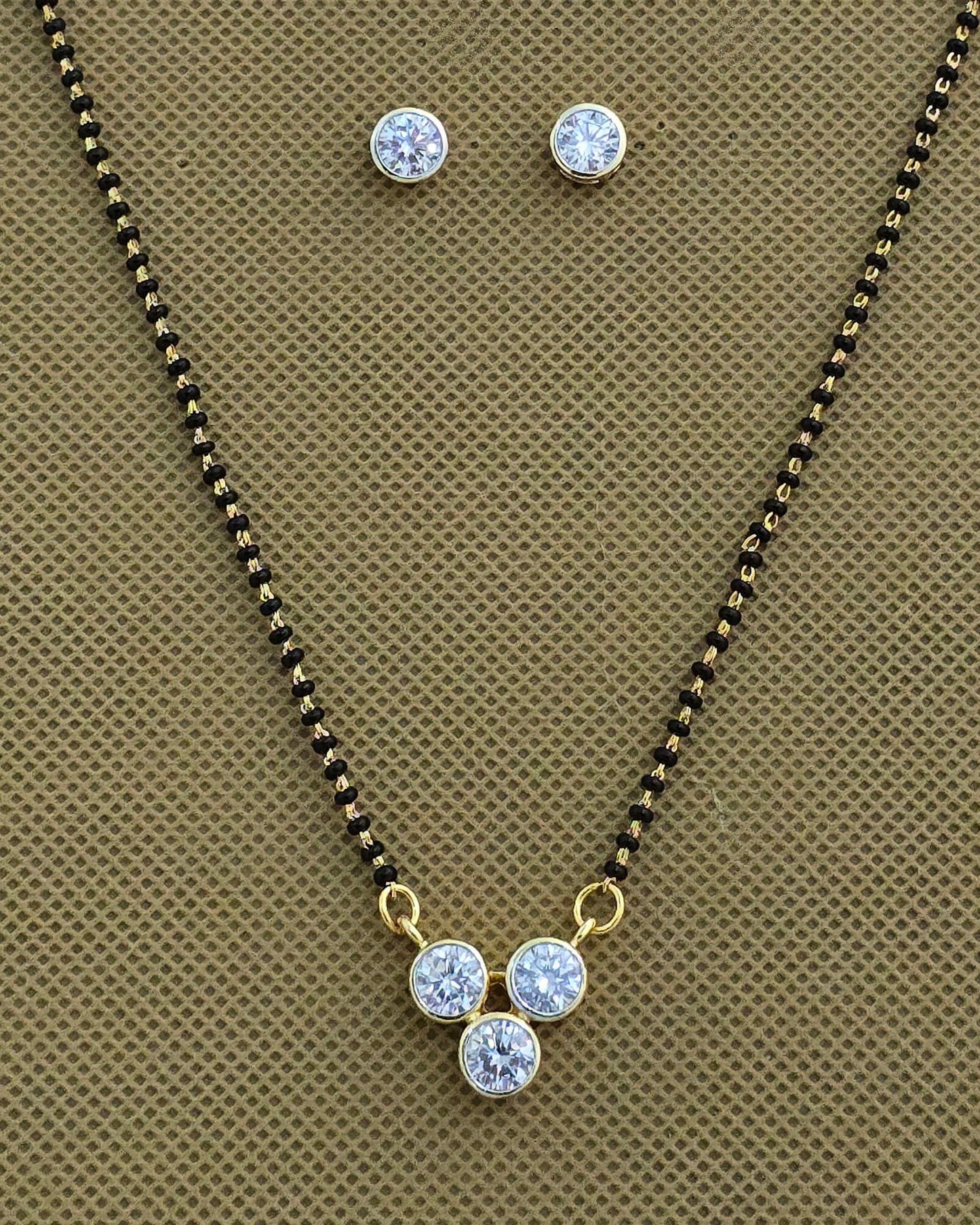 2tone American Diamond mangalsutra