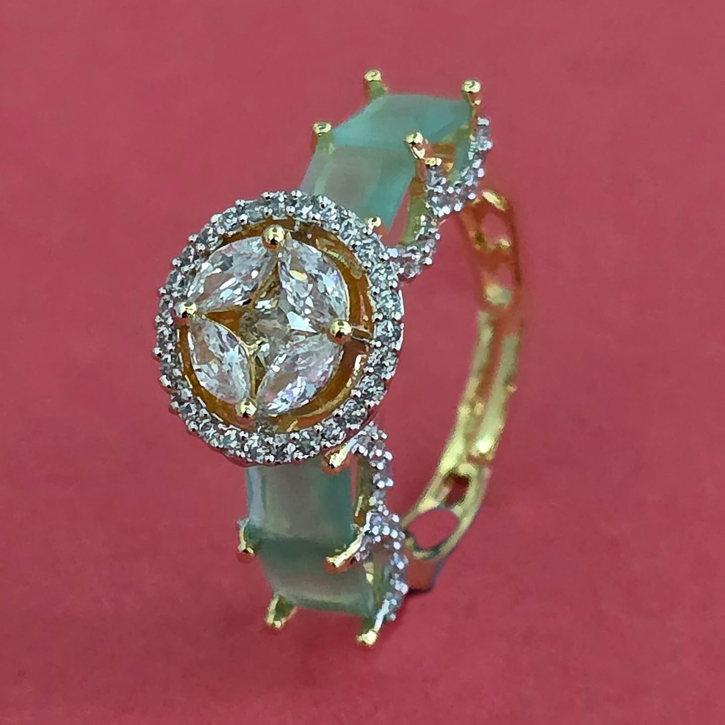 Gold pated American Diamond rings
