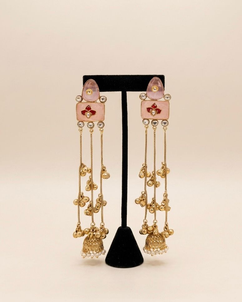 Gold plated Kashmiri earrings