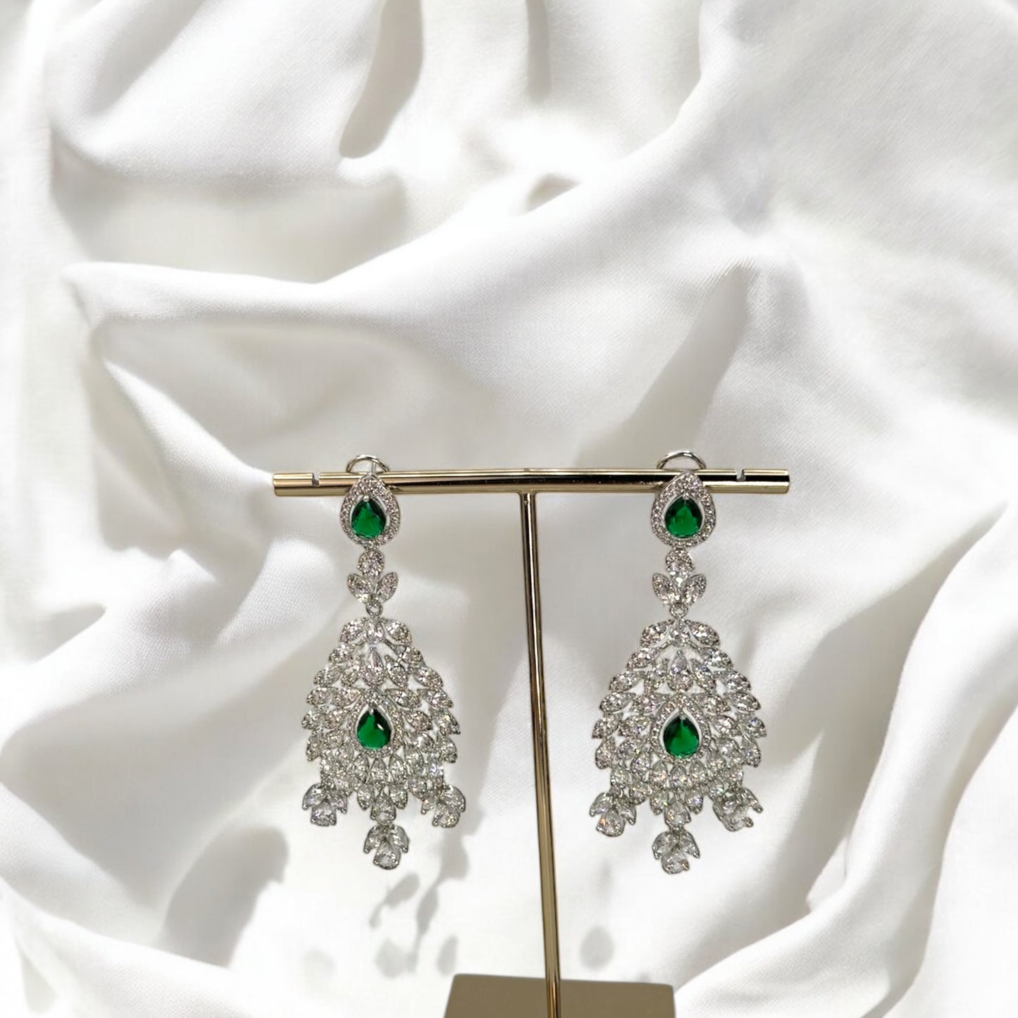 Silver American Diamond earrings