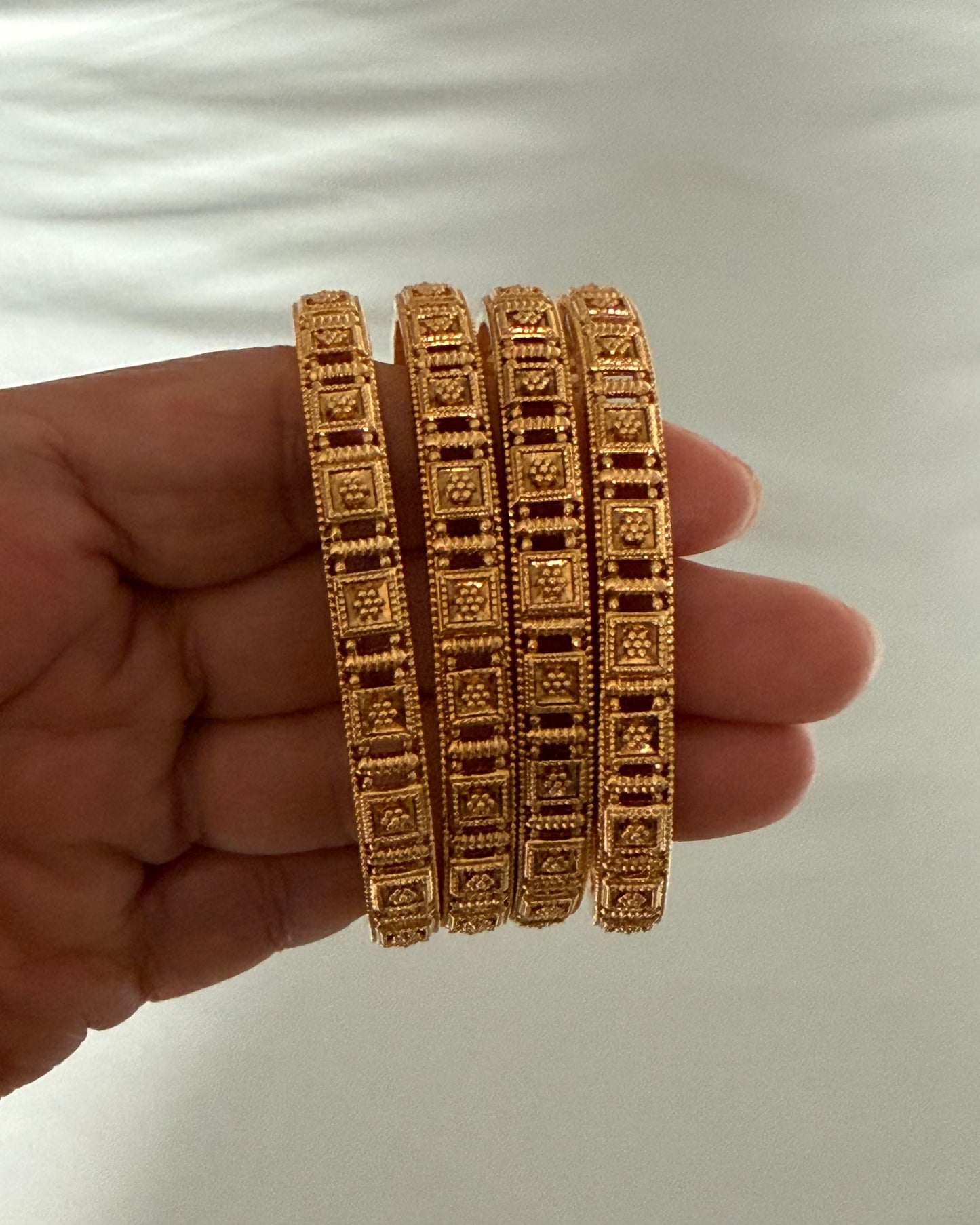 Gold plated bangles
