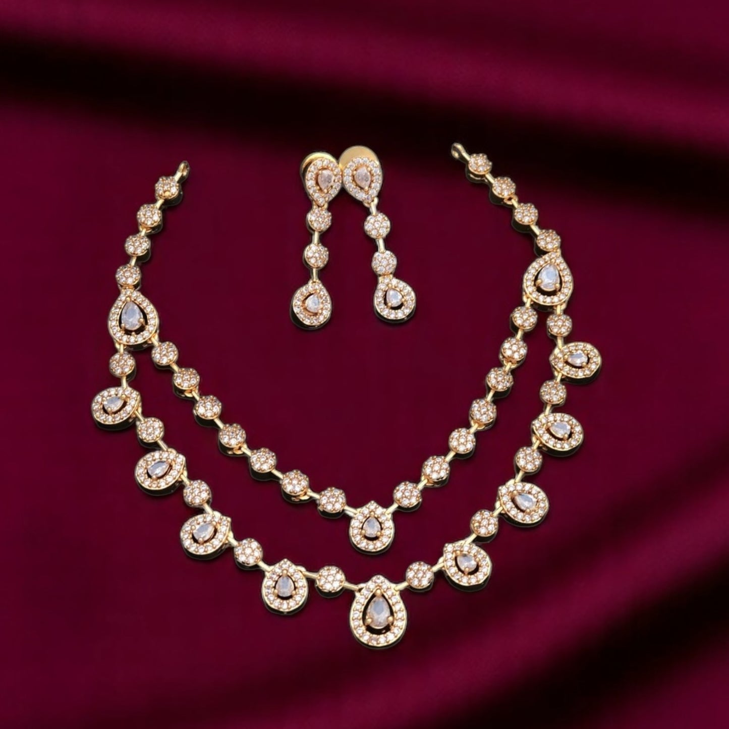 Gold plated necklace set