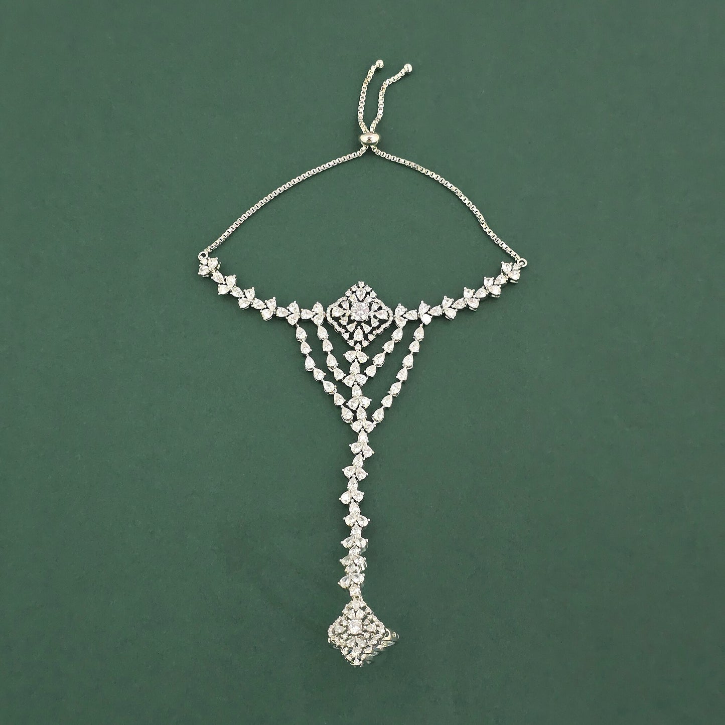 Silver American Diamond hath pan