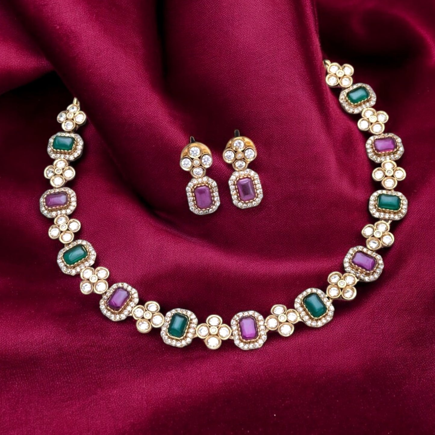 Gold plated necklace set