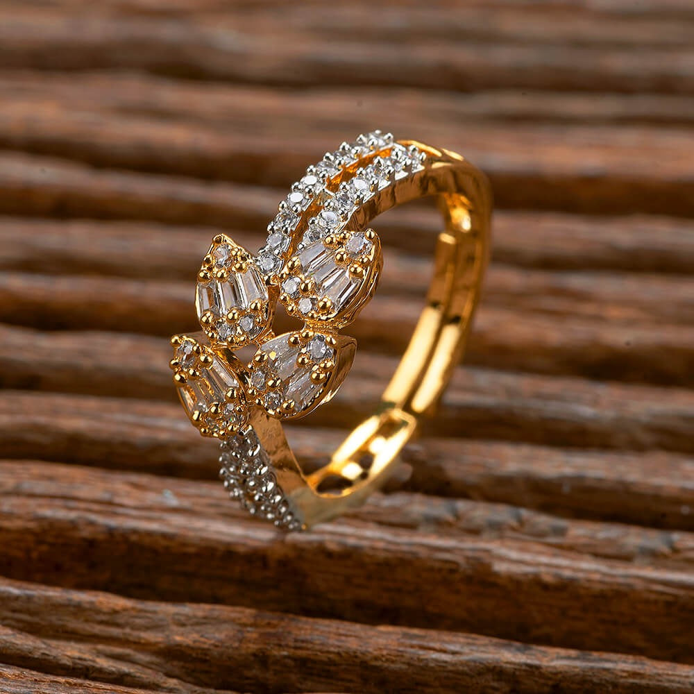 Gold plated American Diamond ring