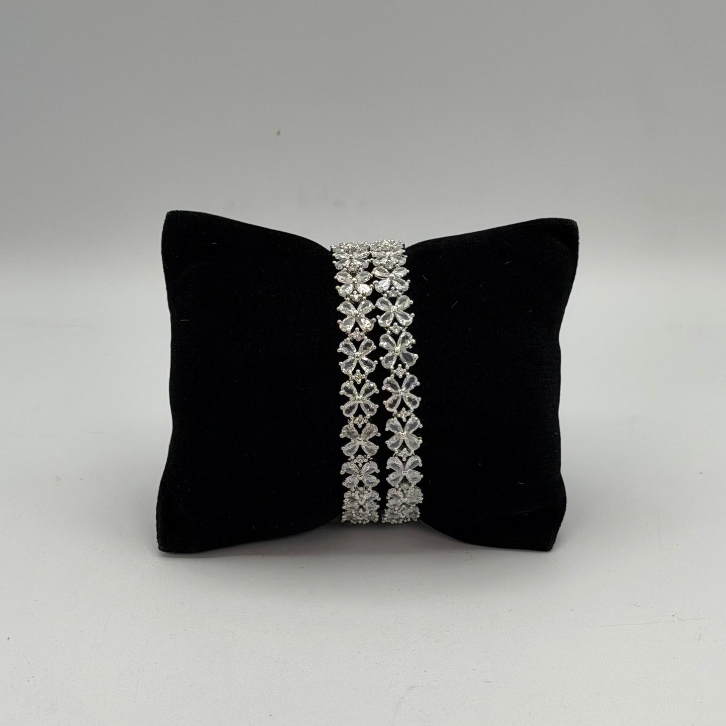 Silver American Diamond bangles