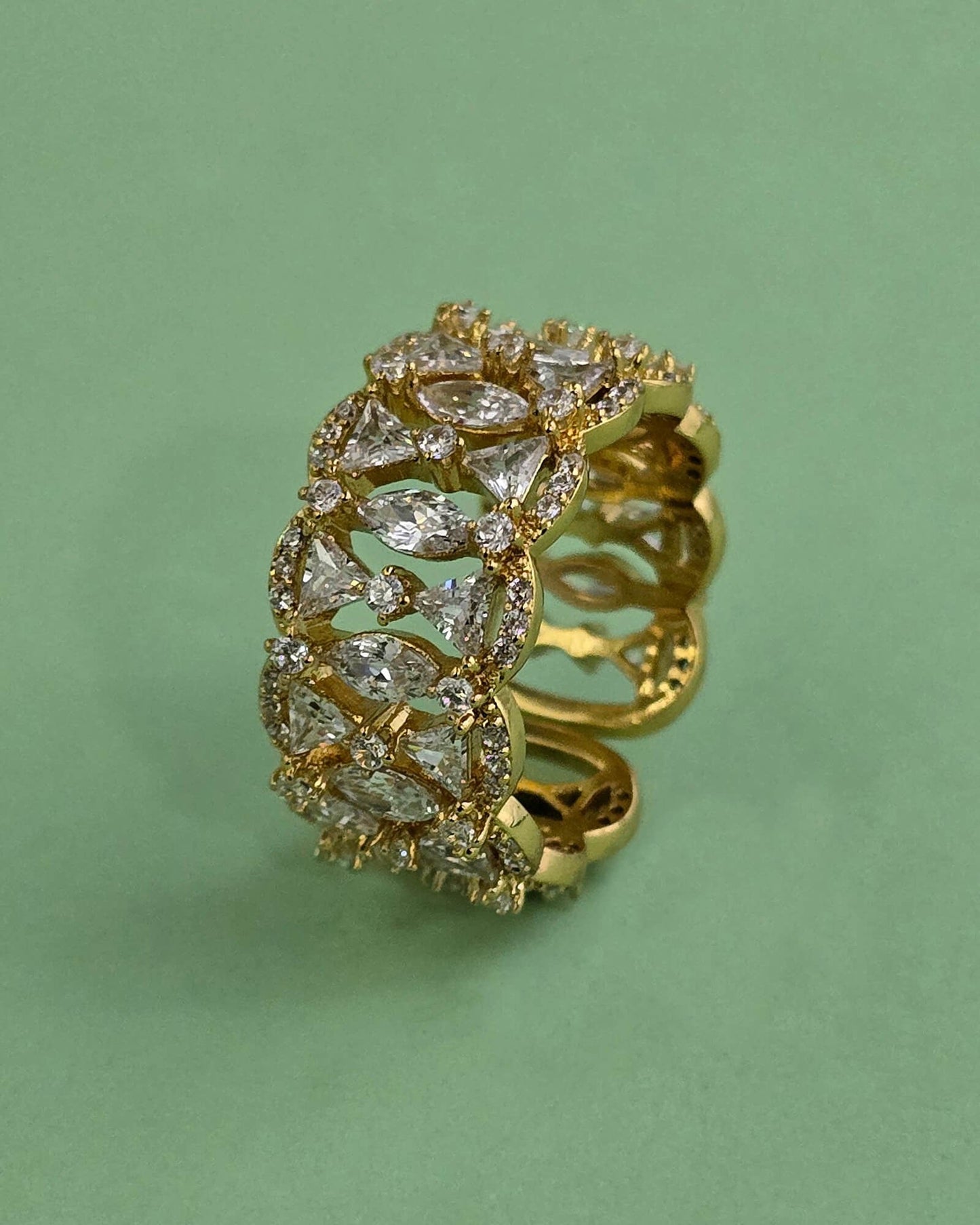 Gold plated American Diamond ring