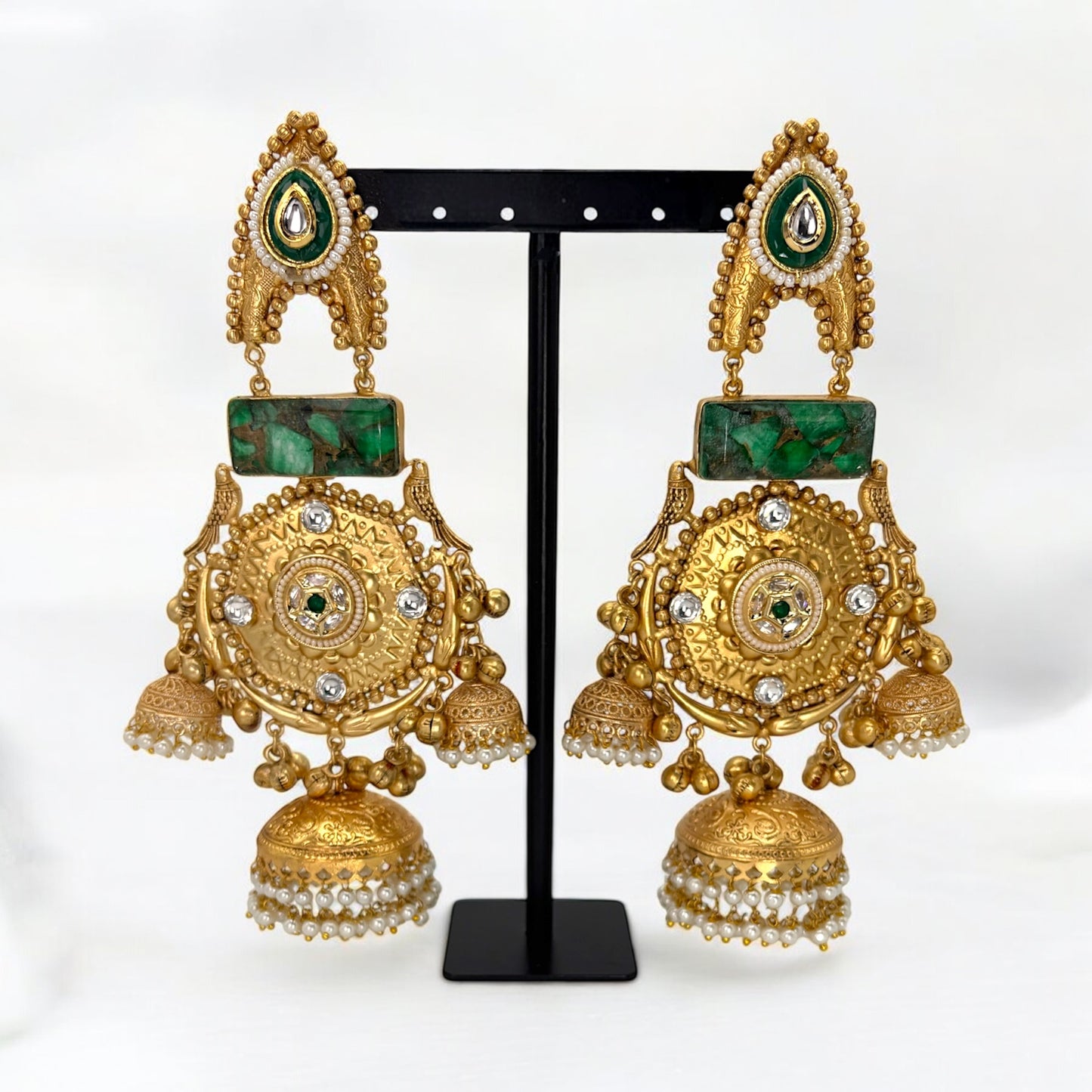 Gold plated big long jhumki