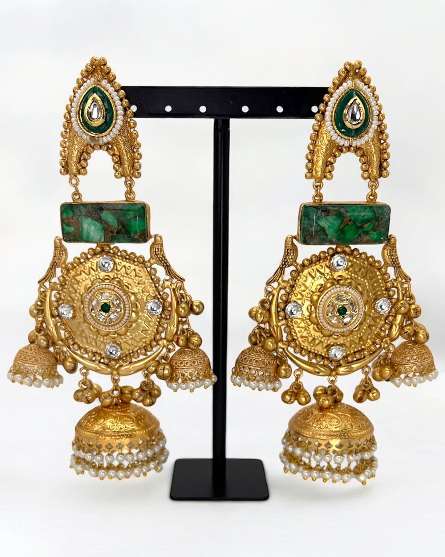 Gold plated big long jhumki