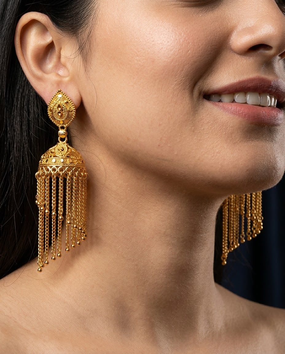 Gold plated jhumki