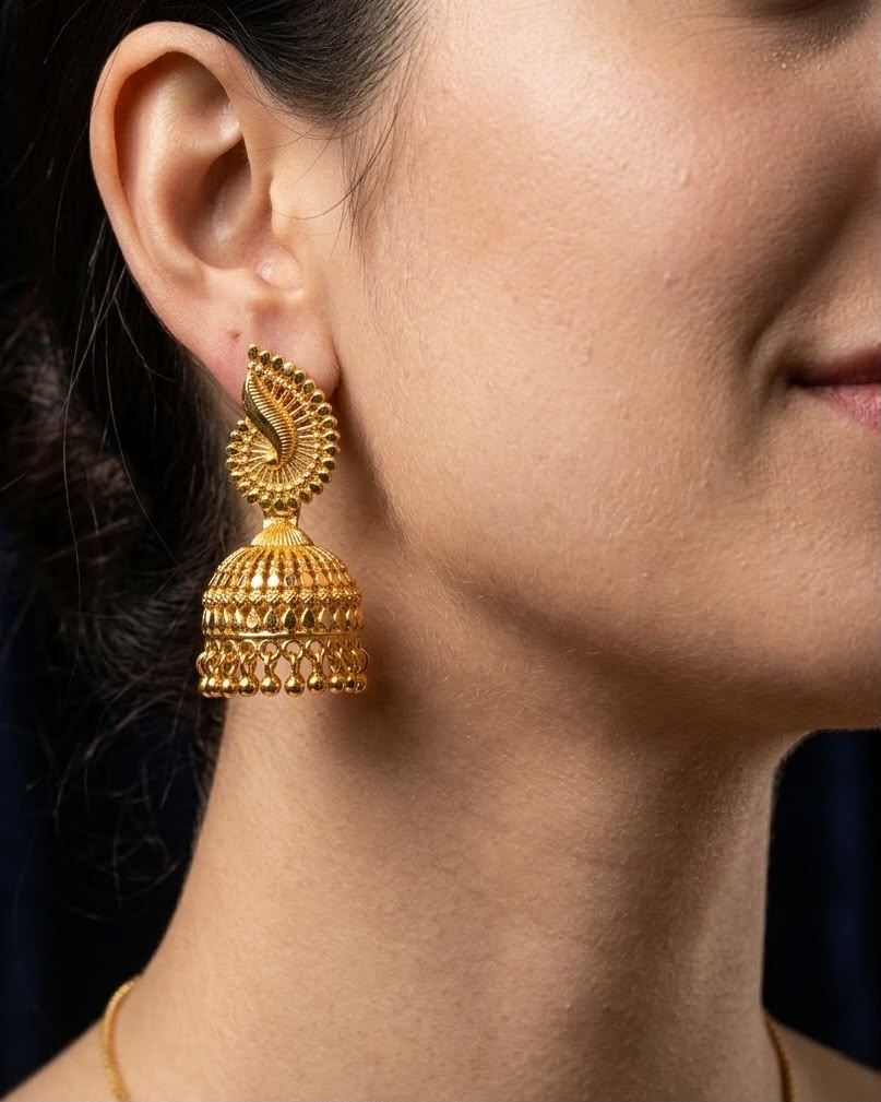 Gold plated jhumki