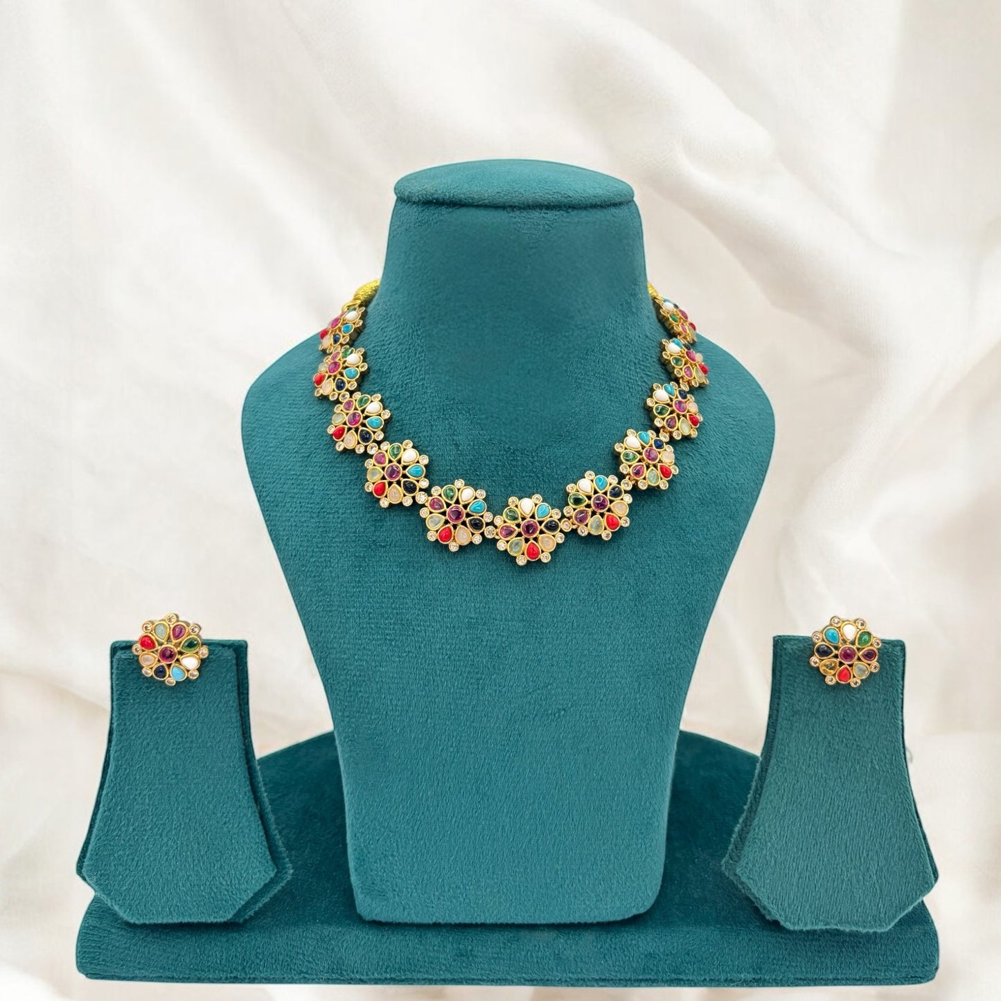 Navratan necklace set