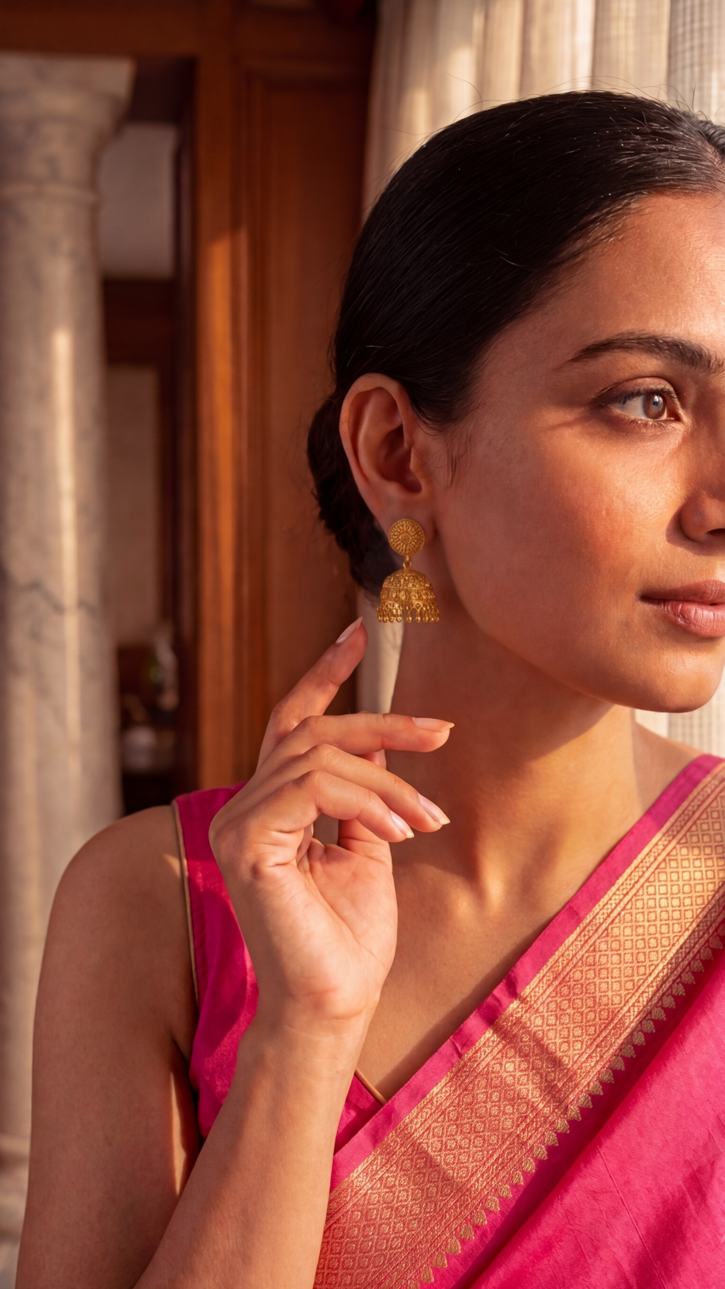 Gold plated jhumki