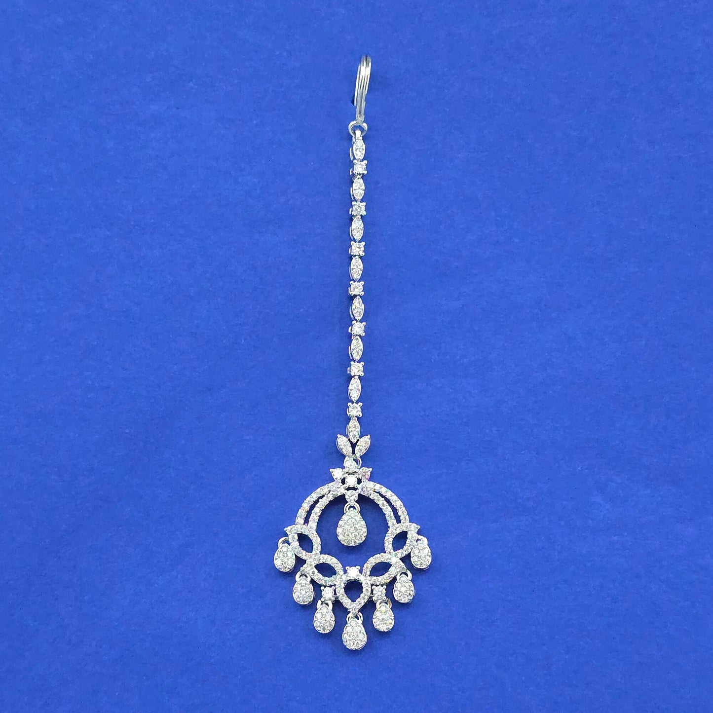 Silver American Diamond matha tikka