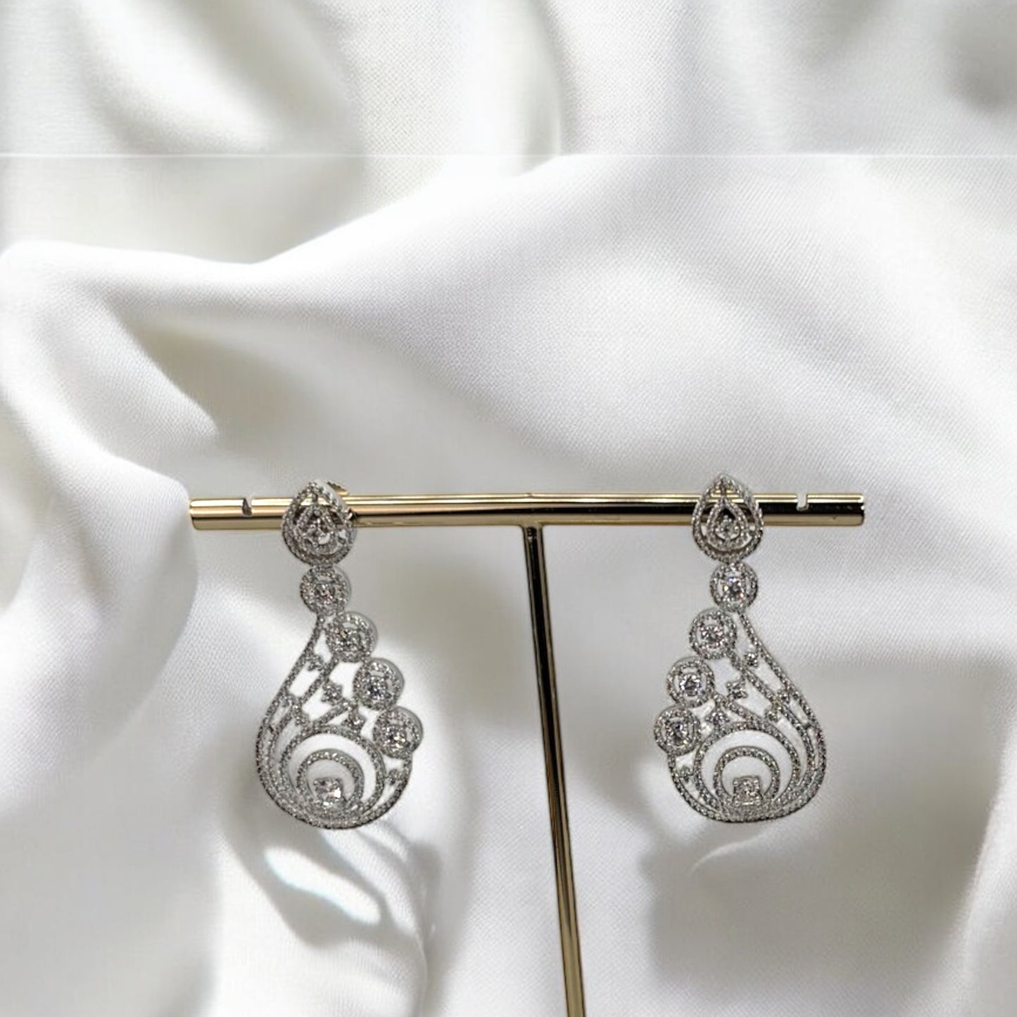 American Diamond silver earrings