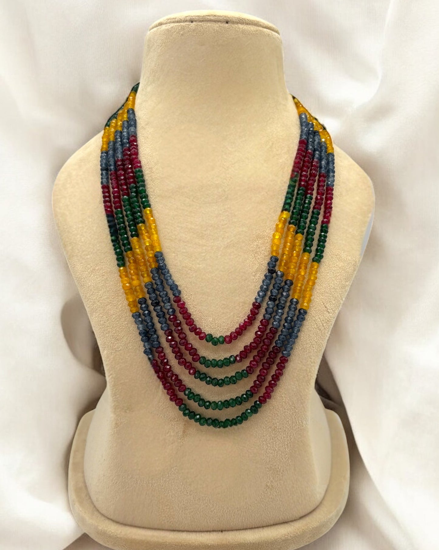 Multi color long mala/necklace