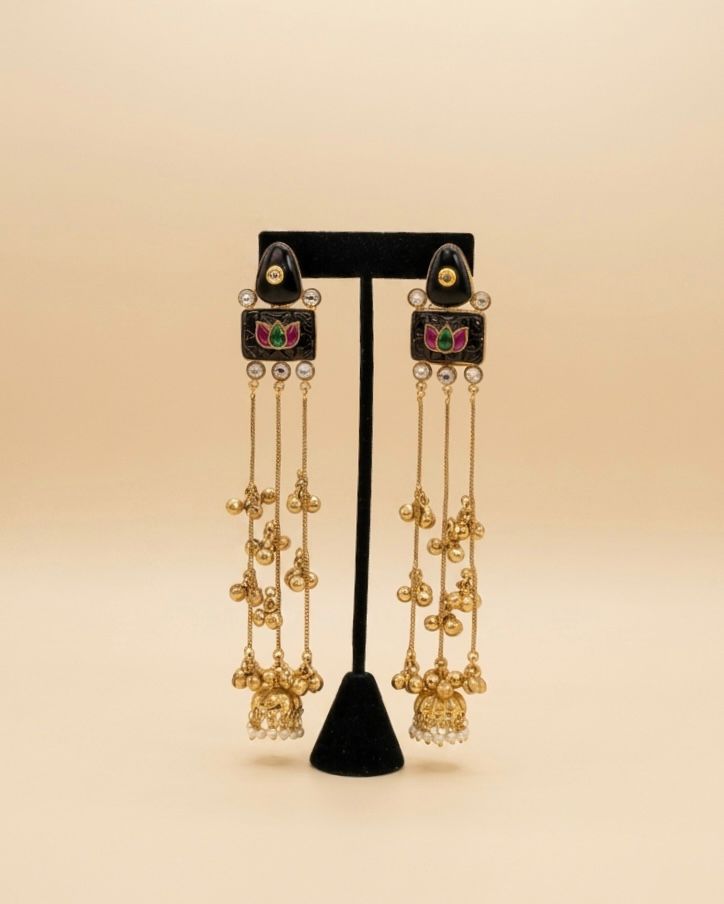 Gold plated Kashmiri earrings