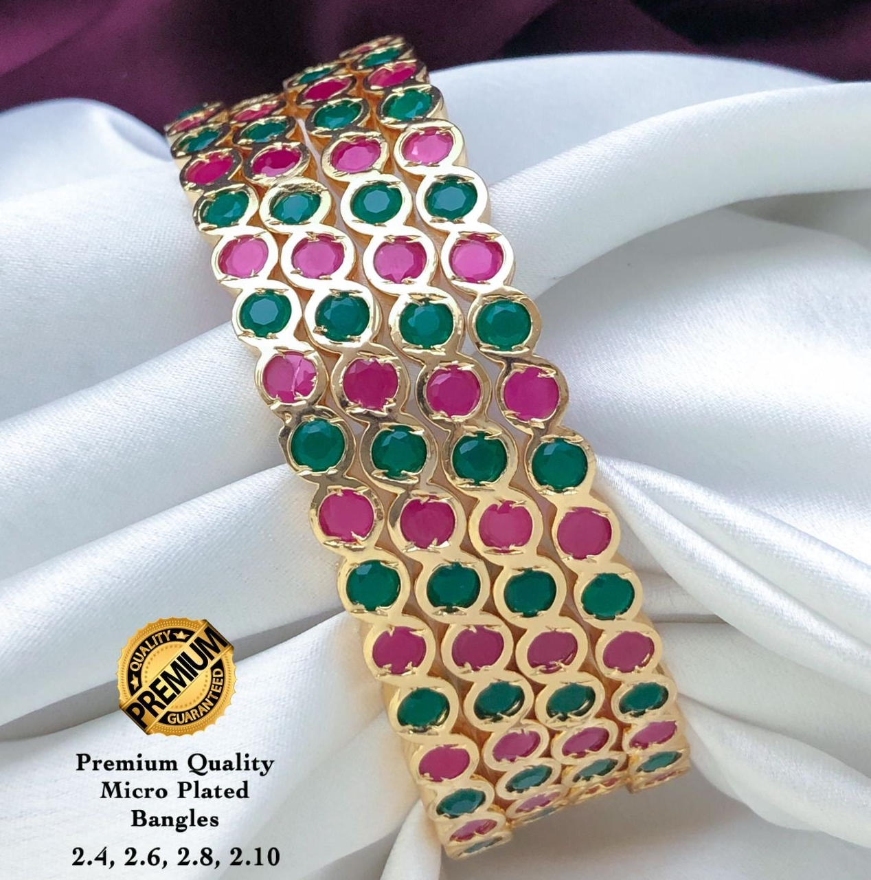 Gold plated bangles