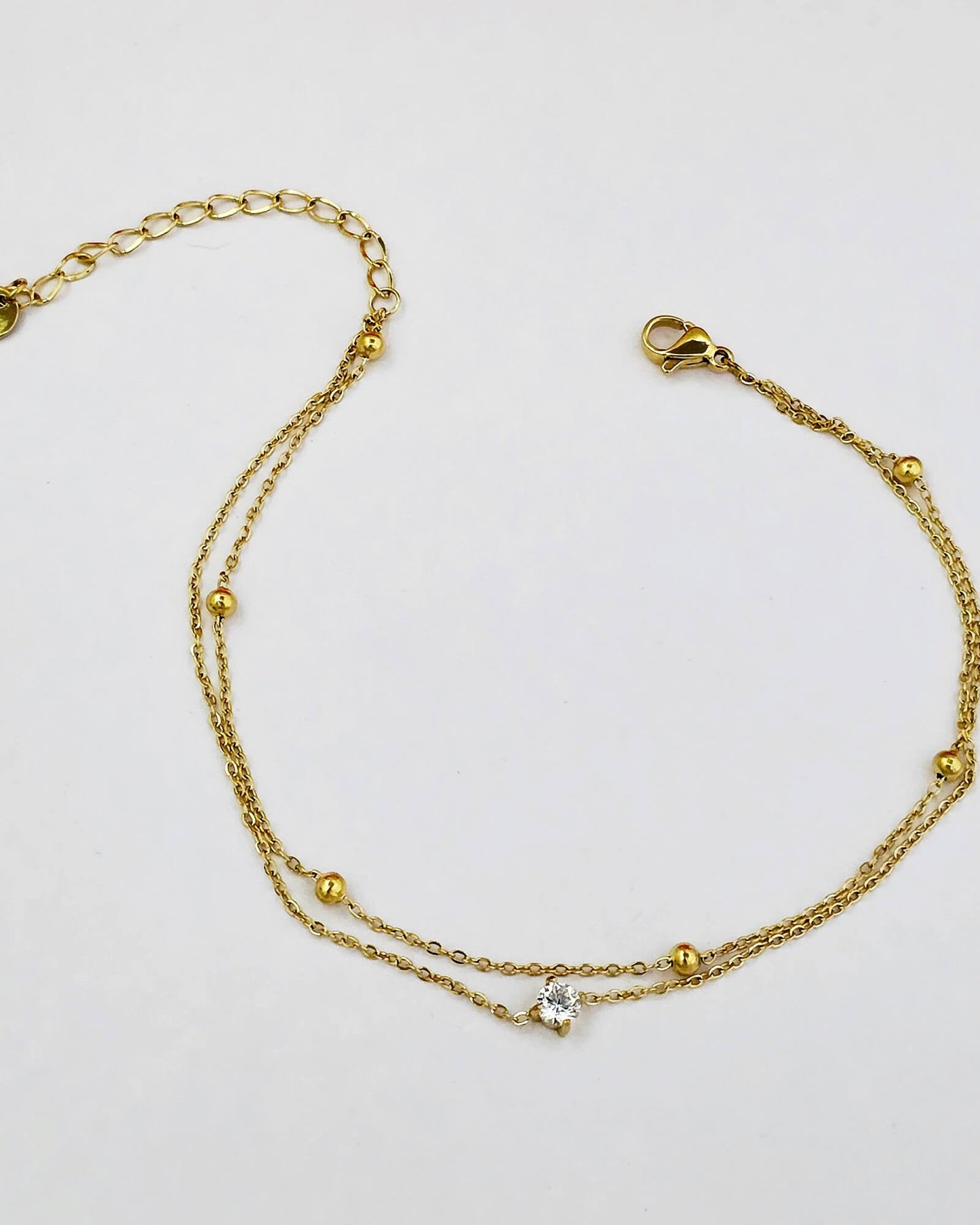 Gold plated western anklet.