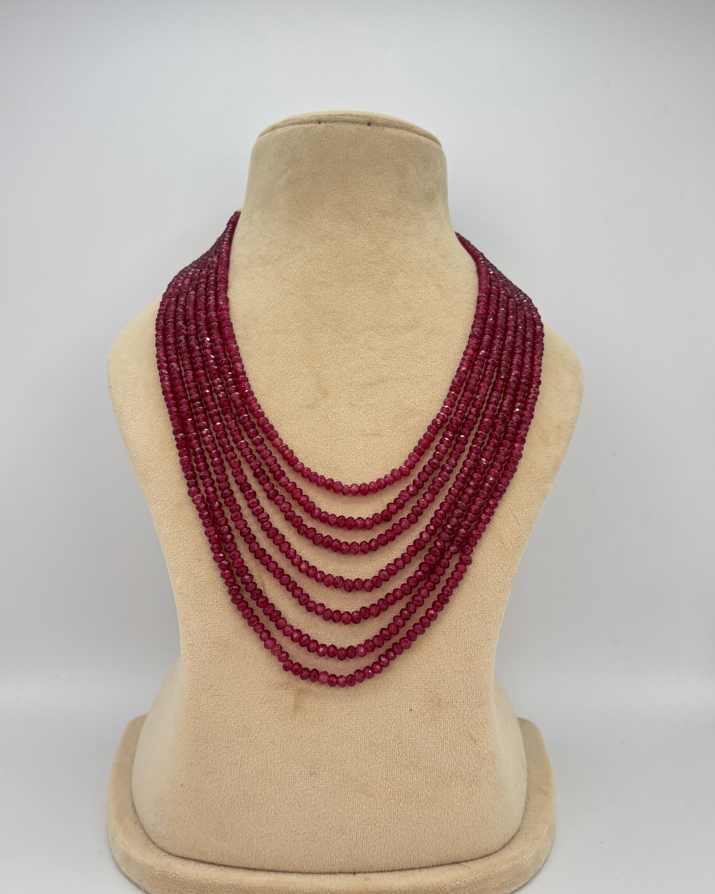 Seven layers dark ruby mala