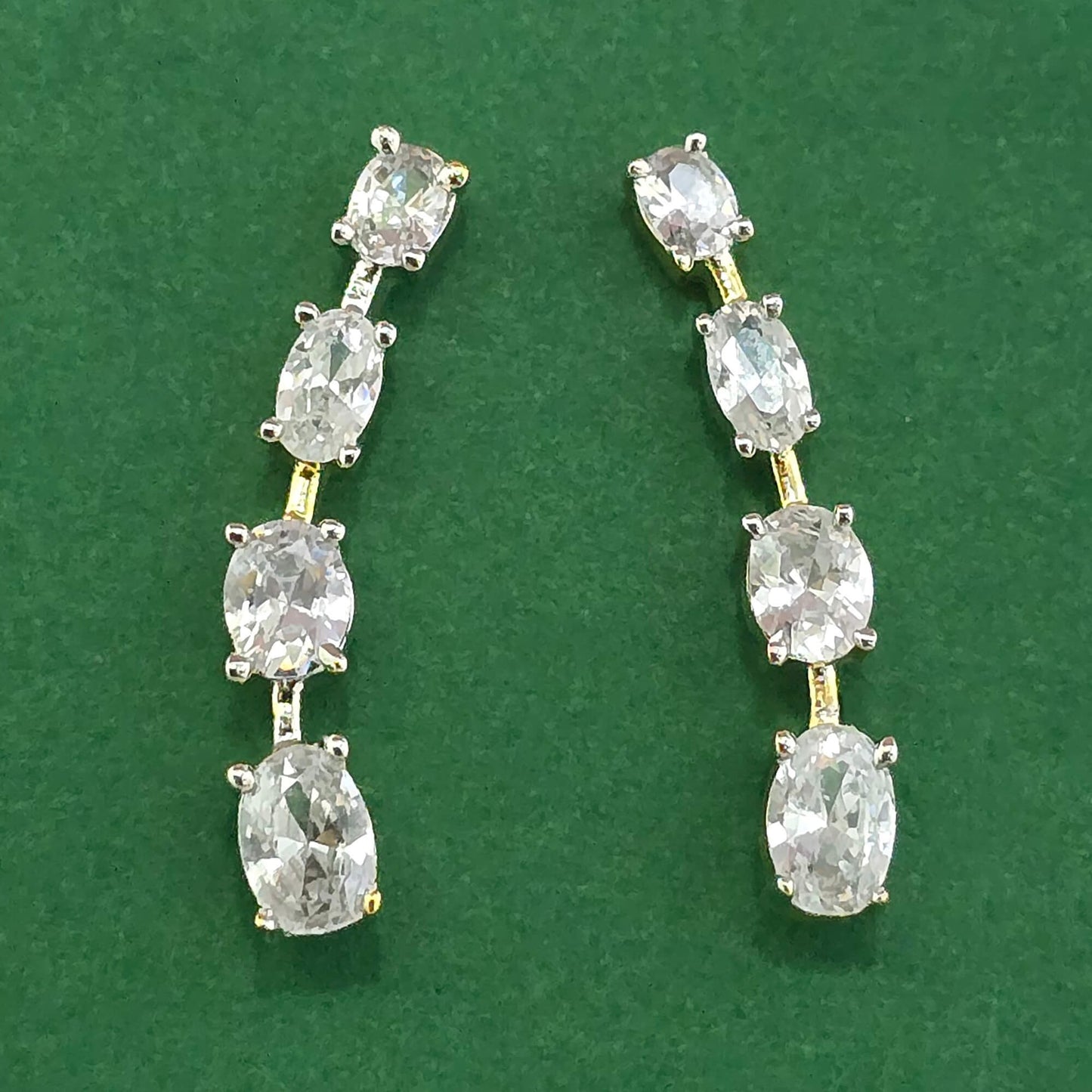 Gold plated American Diamond earrings