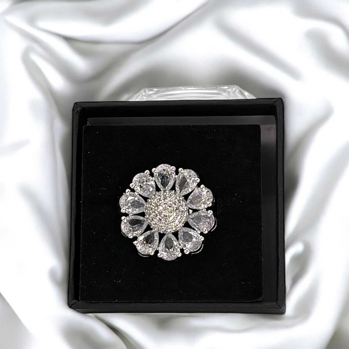 American Diamond silver ring